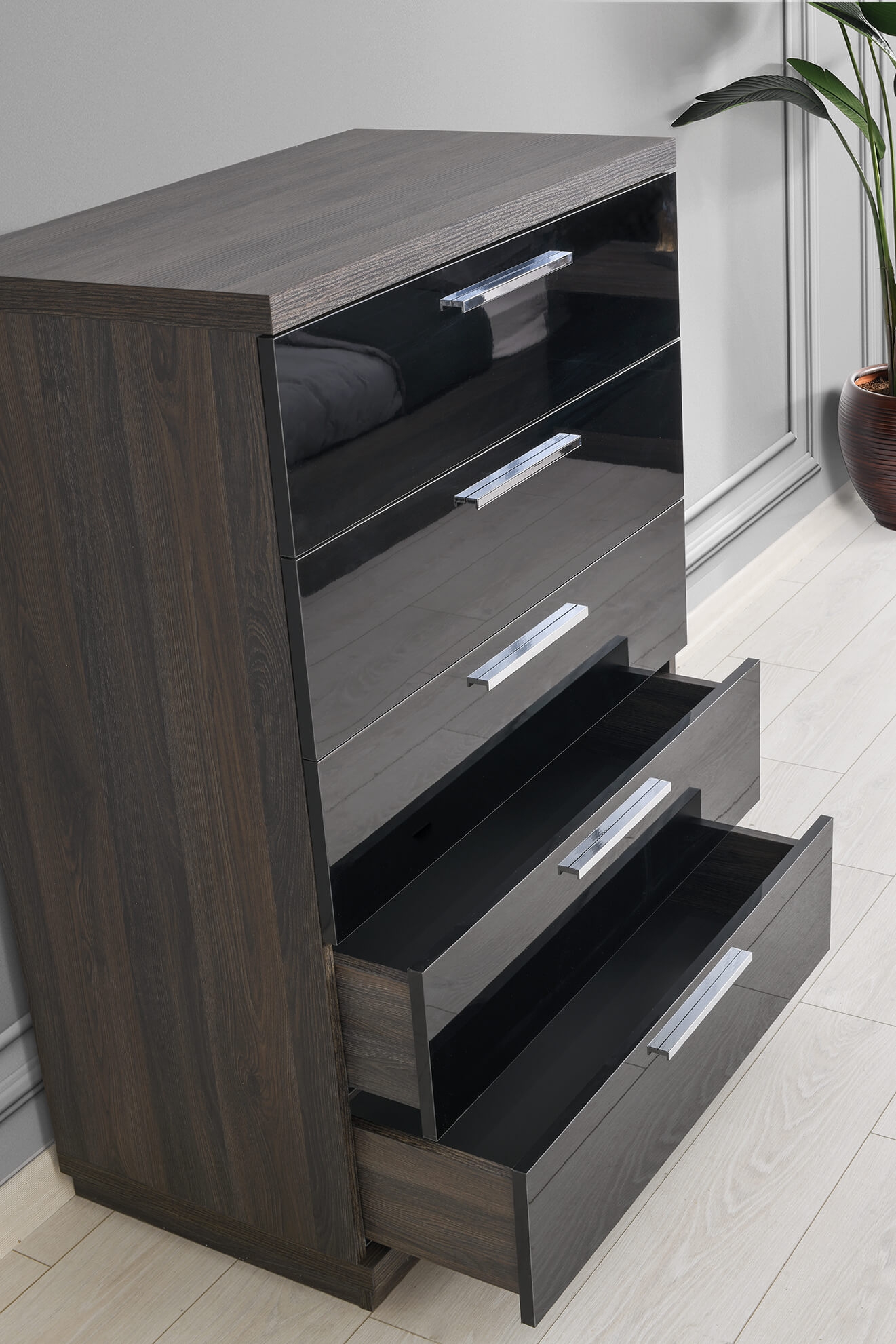 Napoli Wood LED Platform Bedroom Set