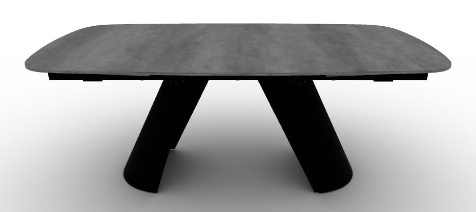 Apian W78.7-inch Ceramic/Metal Customizable Extendable Elliptical Dining Table