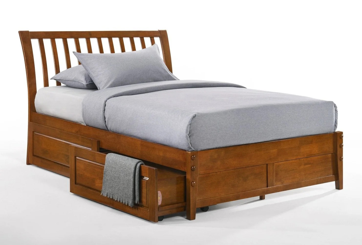 Spices Nutmeg Wood K-Series High/Low Platform Bed