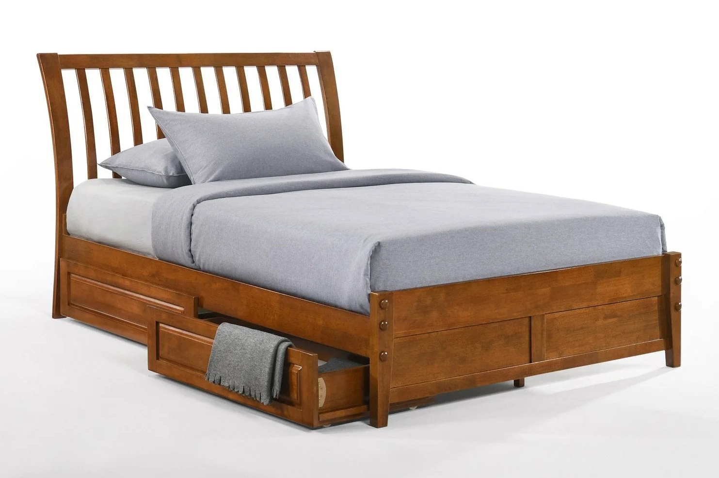 Spices Nutmeg Wood K-Series High/Low Platform Bed