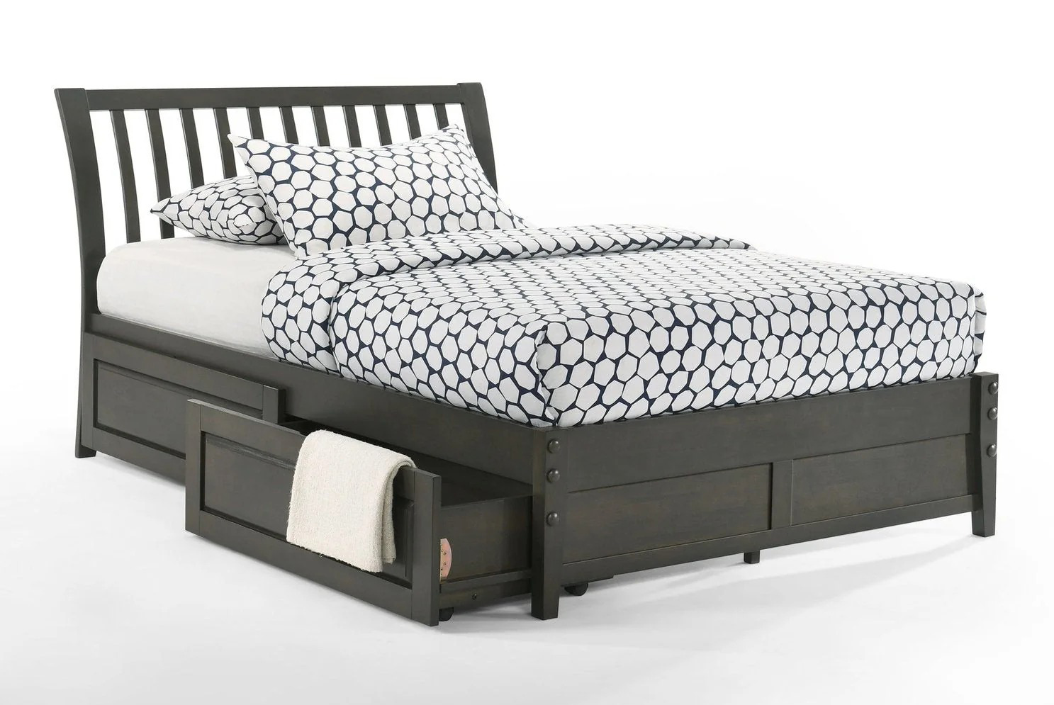 Spices Nutmeg Wood K-Series High/Low Platform Bed
