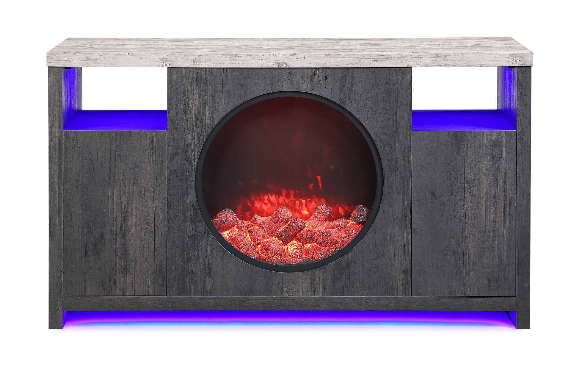 Nyla 60-inch TV Stand with LED and Speakers