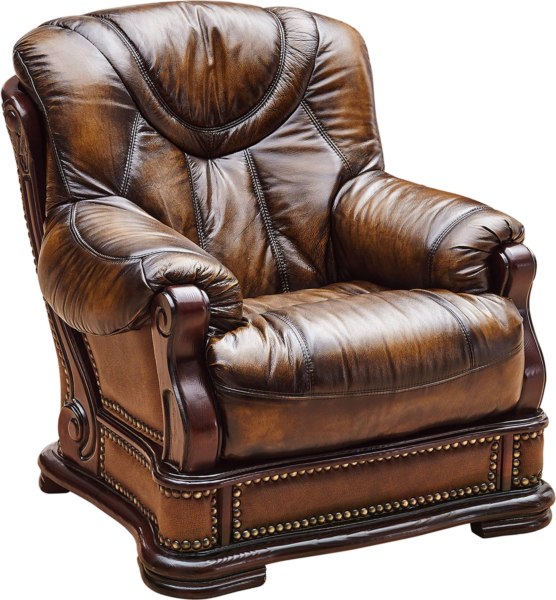 Oakman Leather/Eco-Leather Living Room Set by ESF Furniture