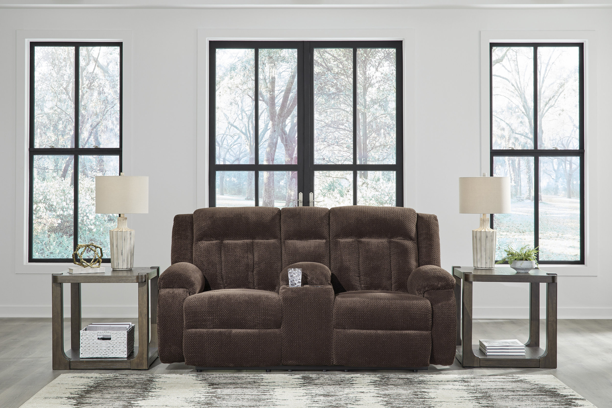 Observation Fabric Recliner Living Room Set