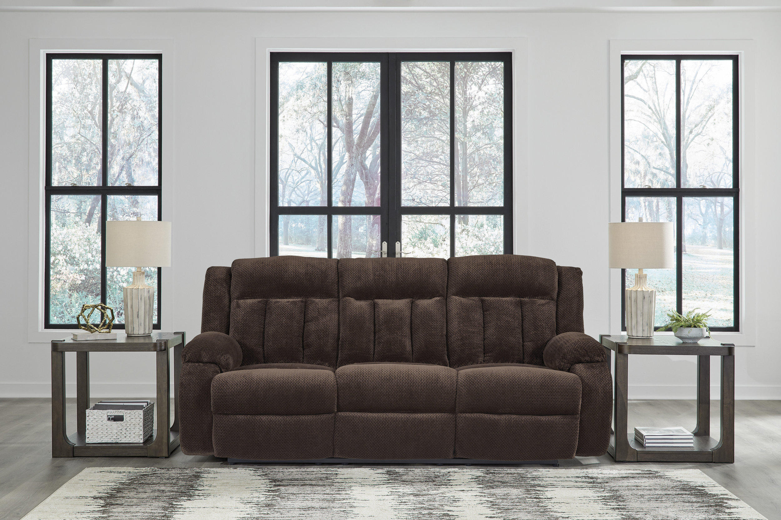 Observation Fabric Recliner Living Room Set