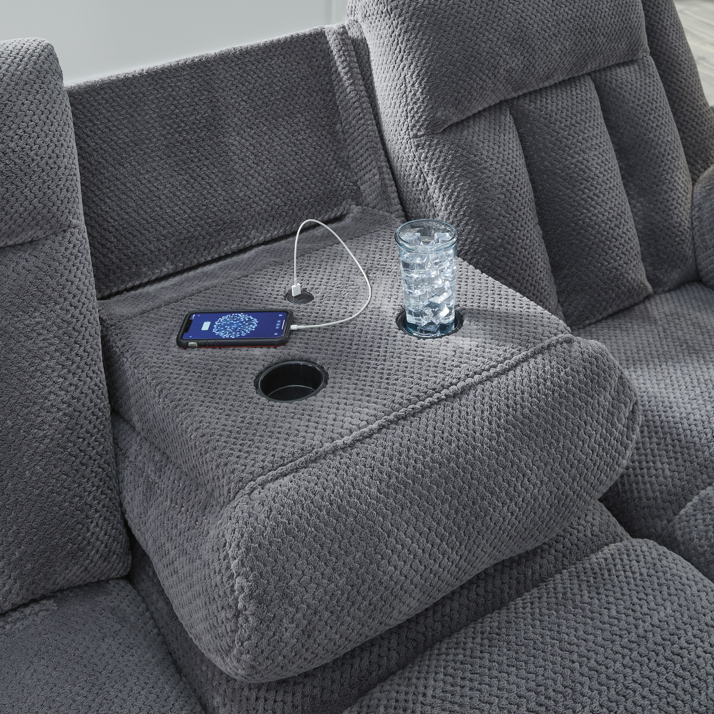 Observation Fabric Recliner Living Room Set