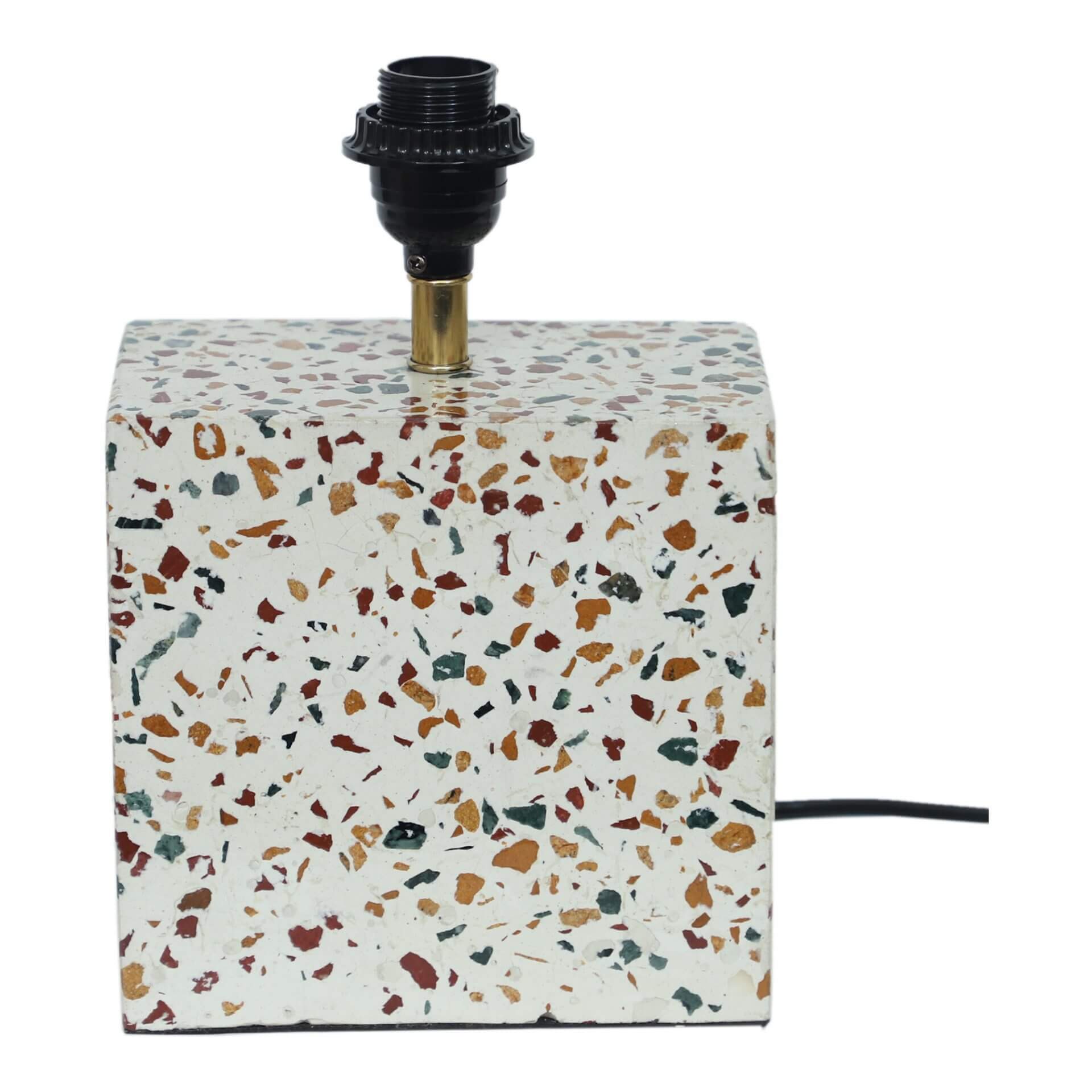 Terrazzo Cylinder Concrete/Iron/Cotton Table Lamp by MOE'S