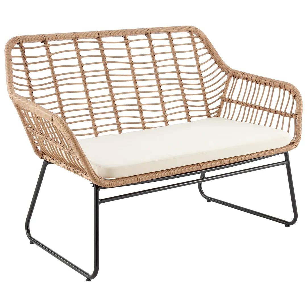 Antibes 2.0 Steel Rattan 4-Piece Patio Conversation Set w/Cushions