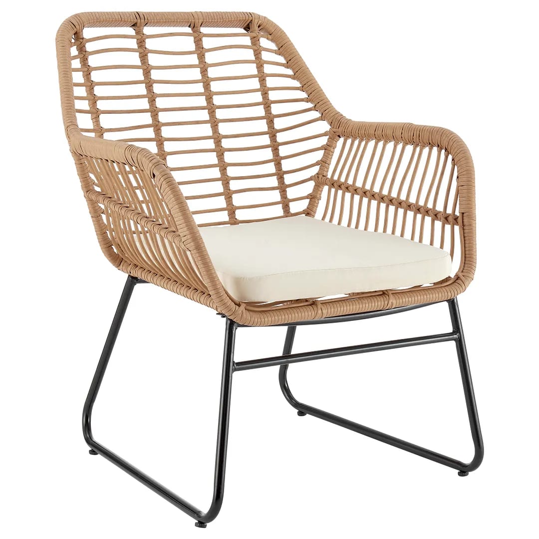 Antibes 2.0 Steel Rattan 4-Piece Patio Conversation Set w/Cushions