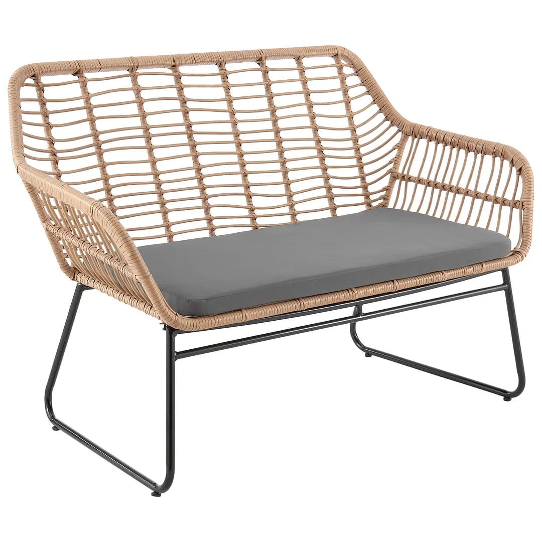 Antibes 2.0 Steel Rattan 4-Piece Patio Conversation Set w/Cushions