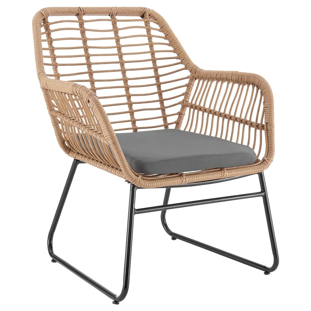 Antibes 2.0 Steel Rattan 4-Piece Patio Conversation Set w/Cushions