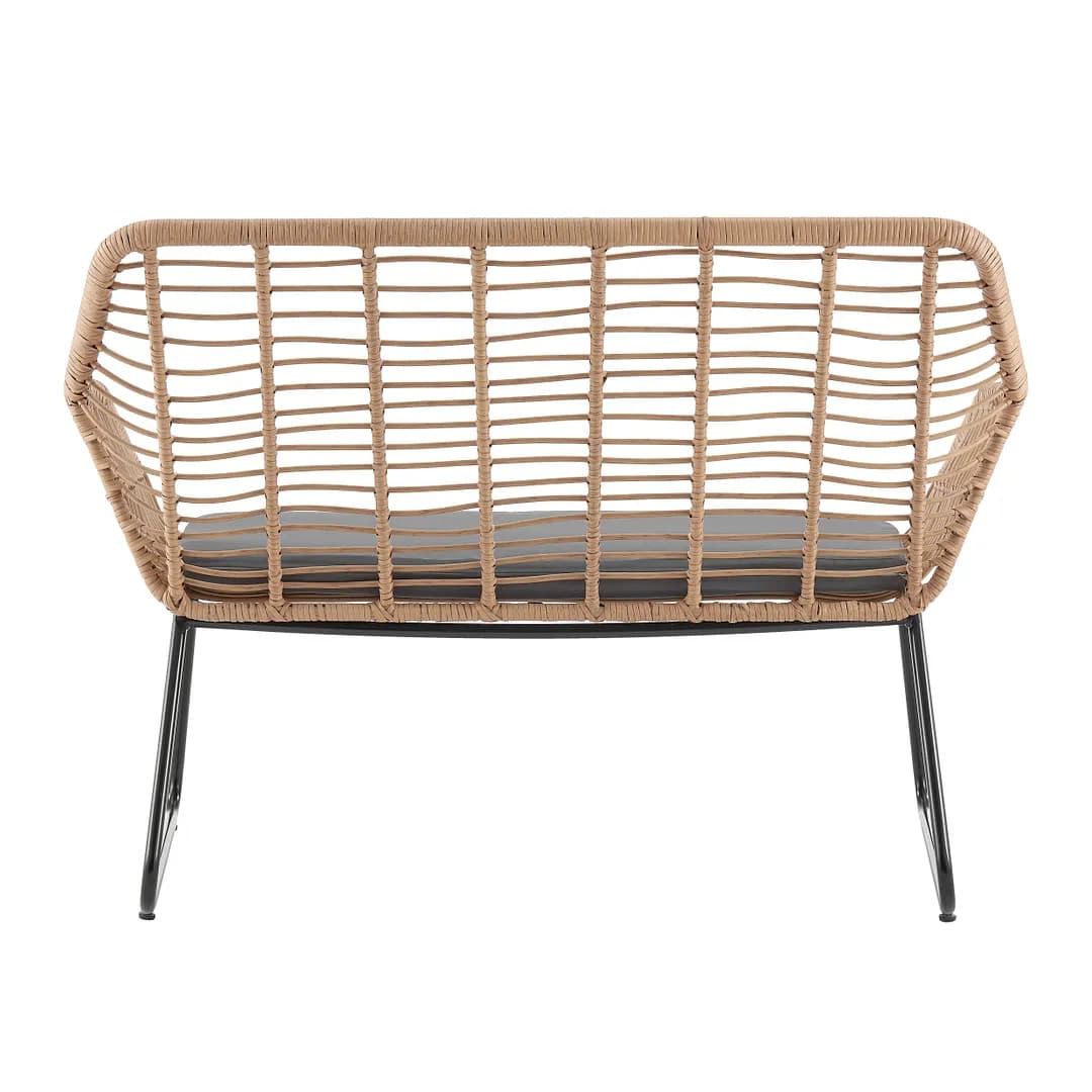 Antibes 2.0 Steel Rattan 4-Piece Patio Conversation Set w/Cushions