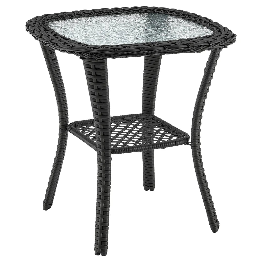 Fruttuo Swivel Steel Rattan 3-Piece Patio Conversation Set w/Cushions