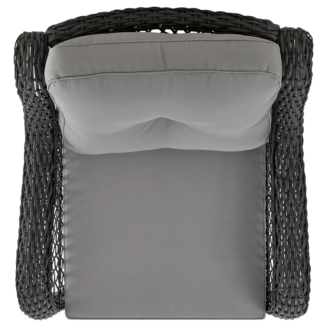 Fruttuo Swivel Steel Rattan 3-Piece Patio Conversation Set w/Cushions
