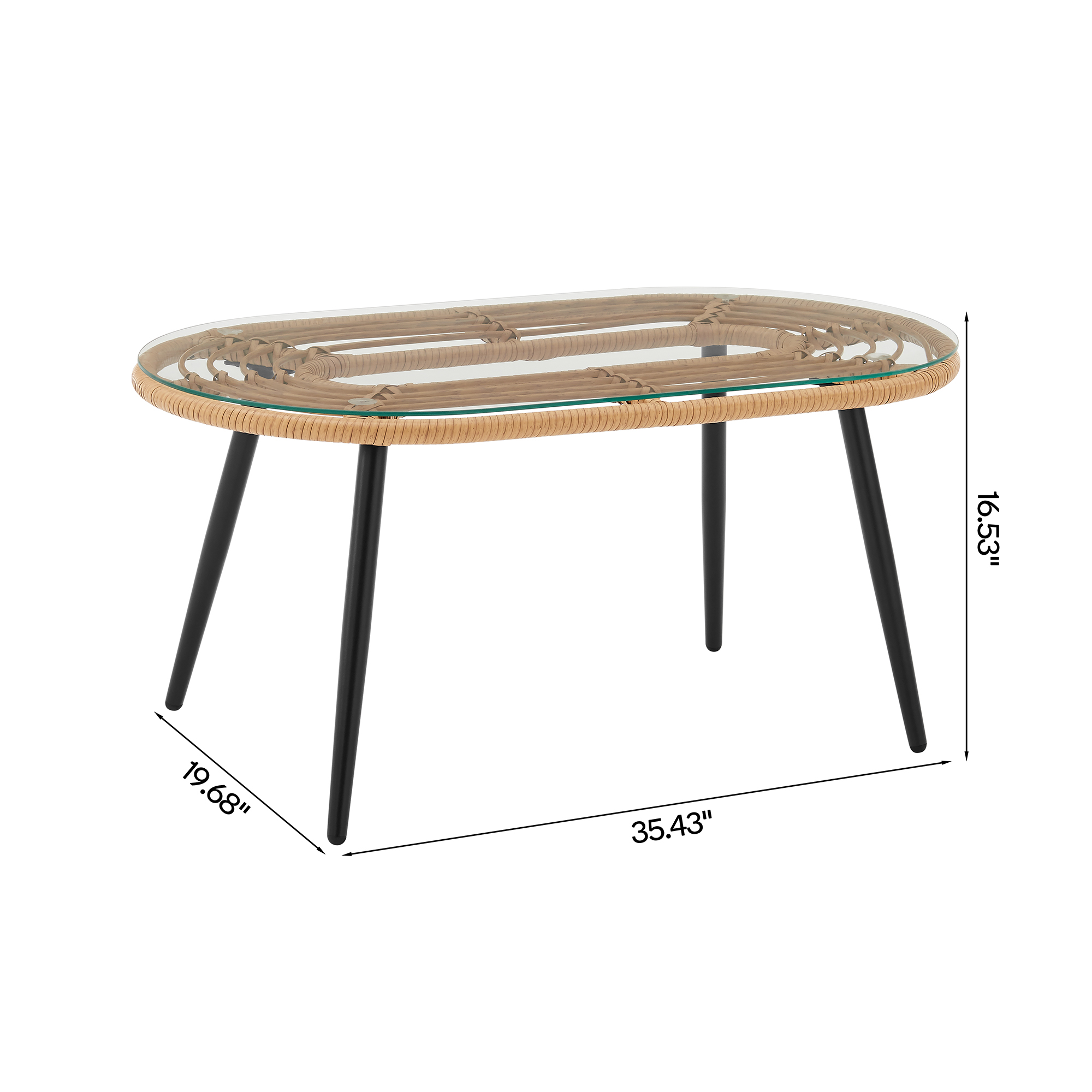 Pine 4-Piece Patio Conversation Set
