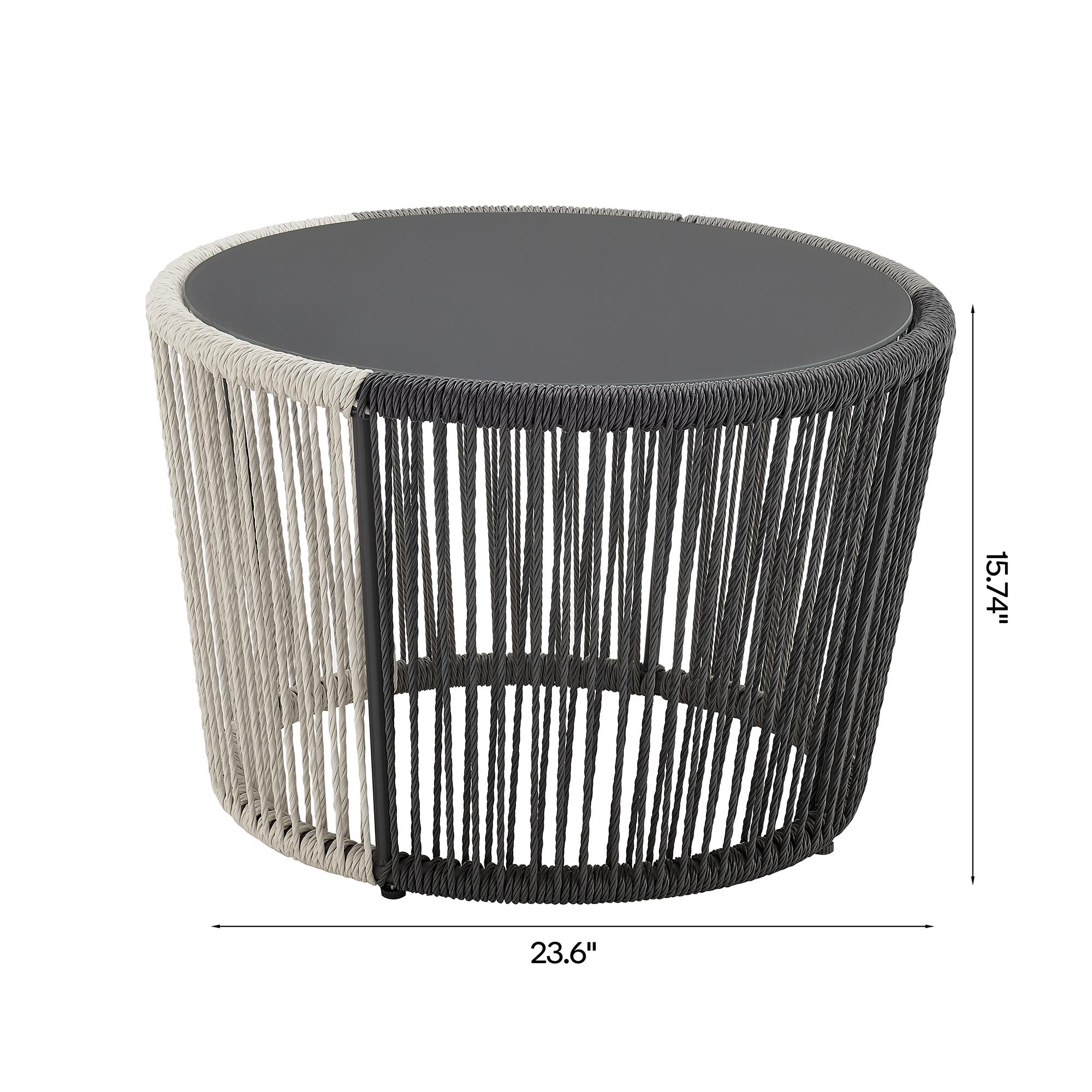 Ashland 3-Piece Patio Conversation Set w/Foot Ottomans
