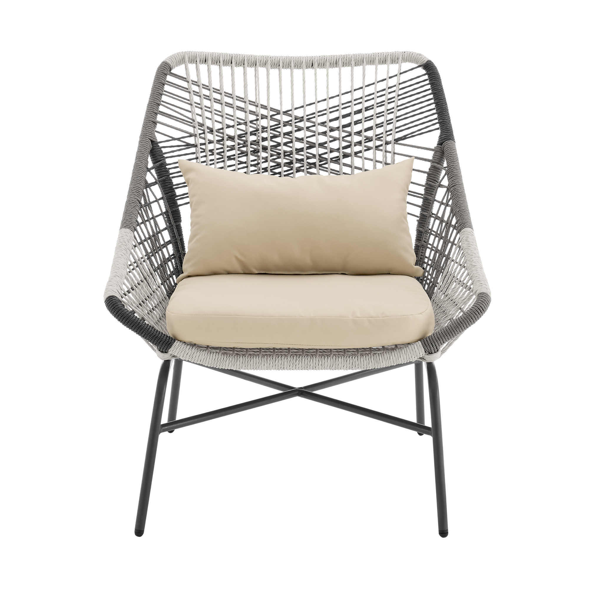 Ashland 3-Piece Patio Conversation Set w/Foot Ottomans