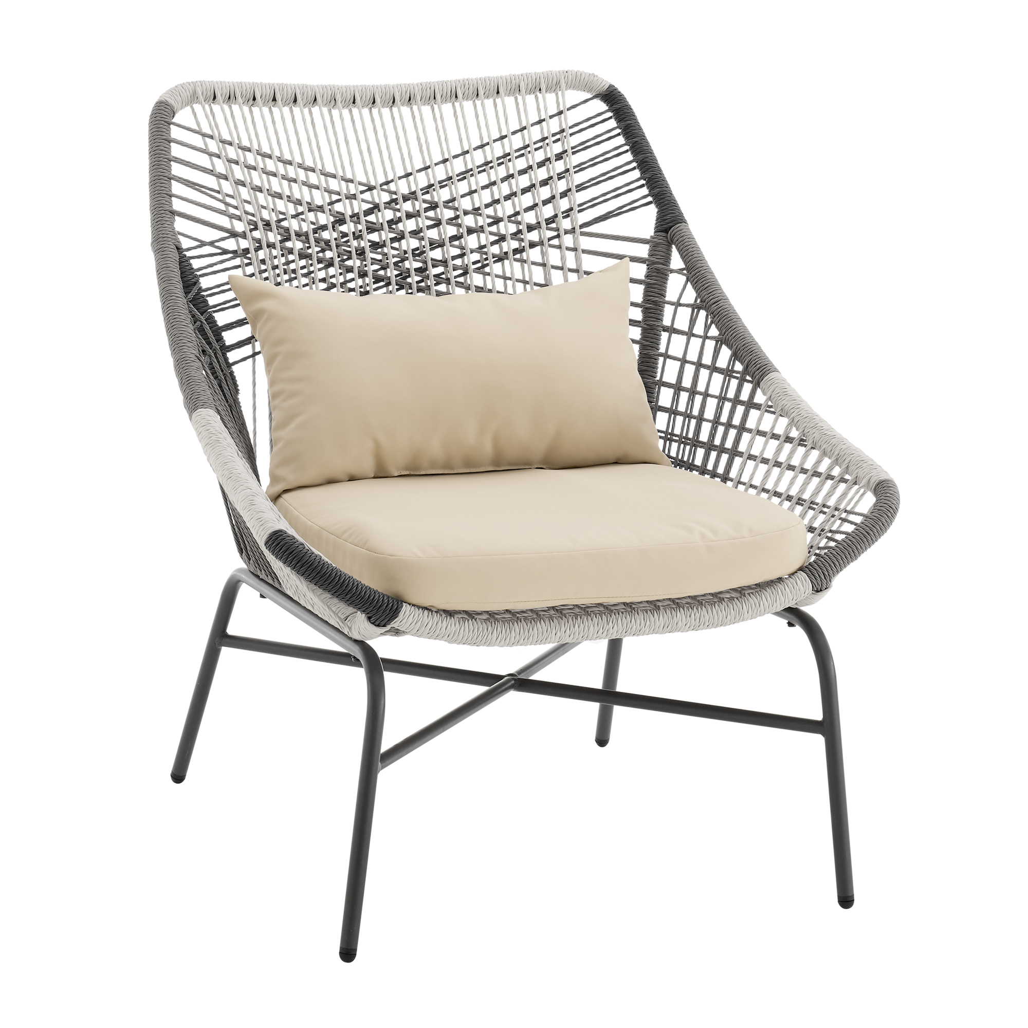 Ashland 3-Piece Patio Conversation Set w/Foot Ottomans