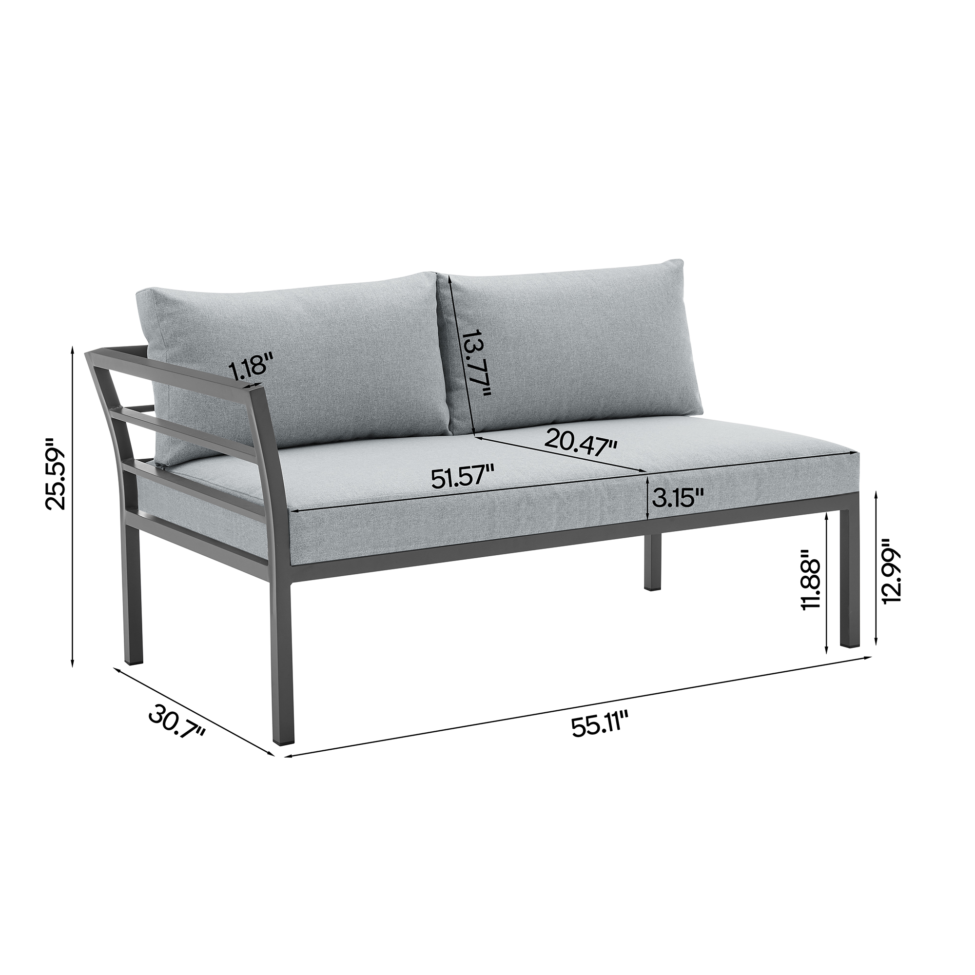 Sunnyside Corner Patio Conversation Set w/Table