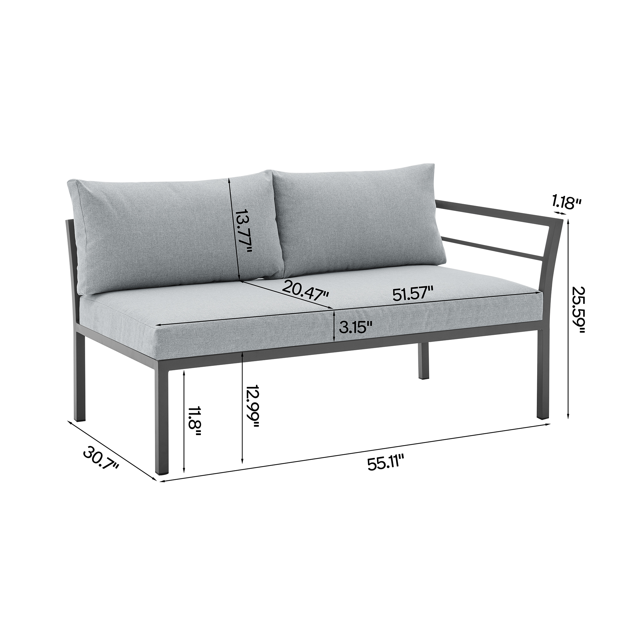 Sunnyside Corner Patio Conversation Set w/Table