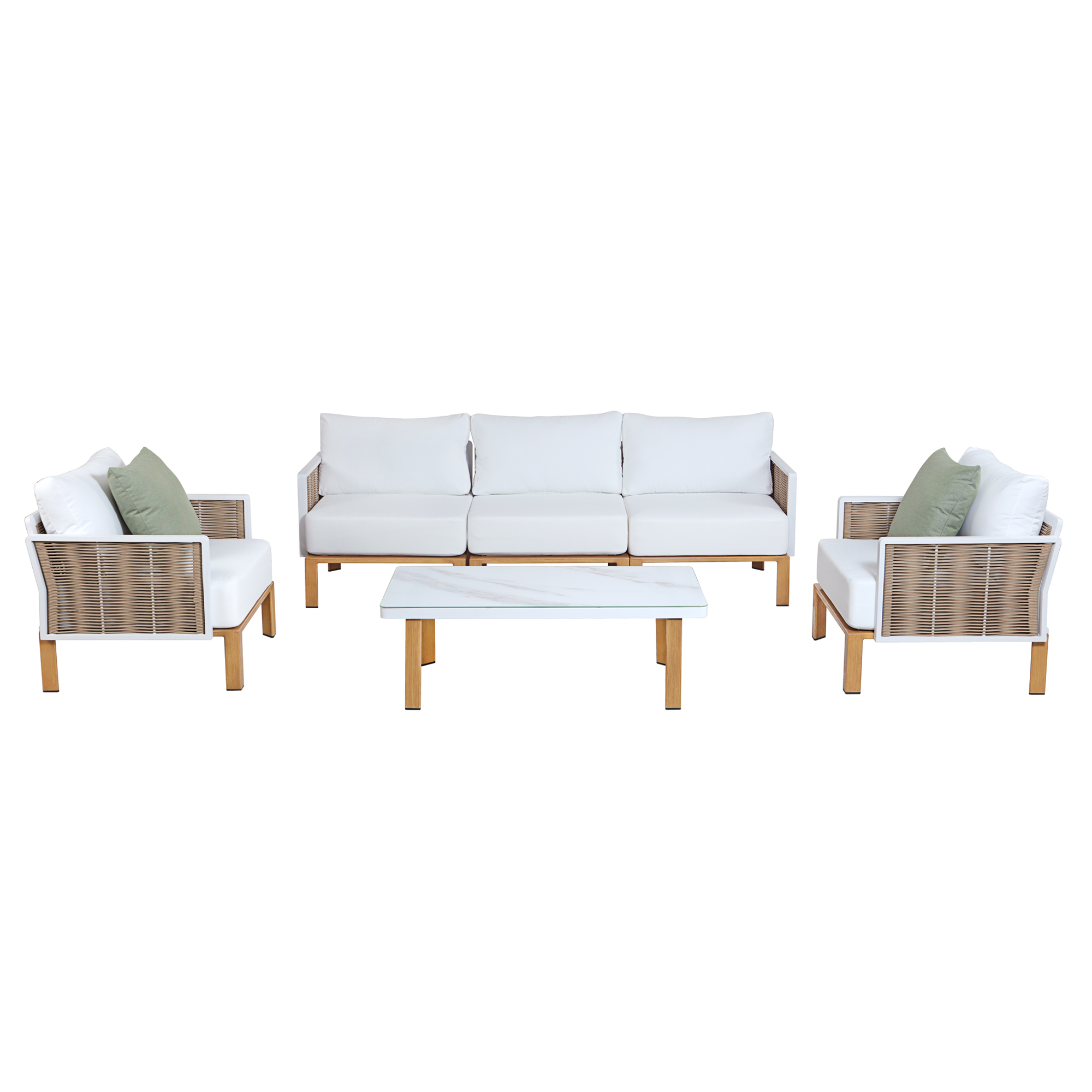 Pine 4-Piece Patio Conversation Set