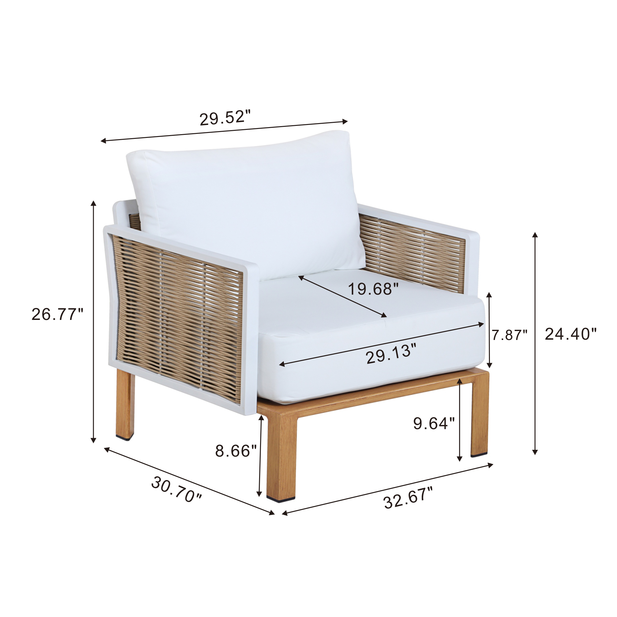 Vine 4-Piece Patio Conversation Set