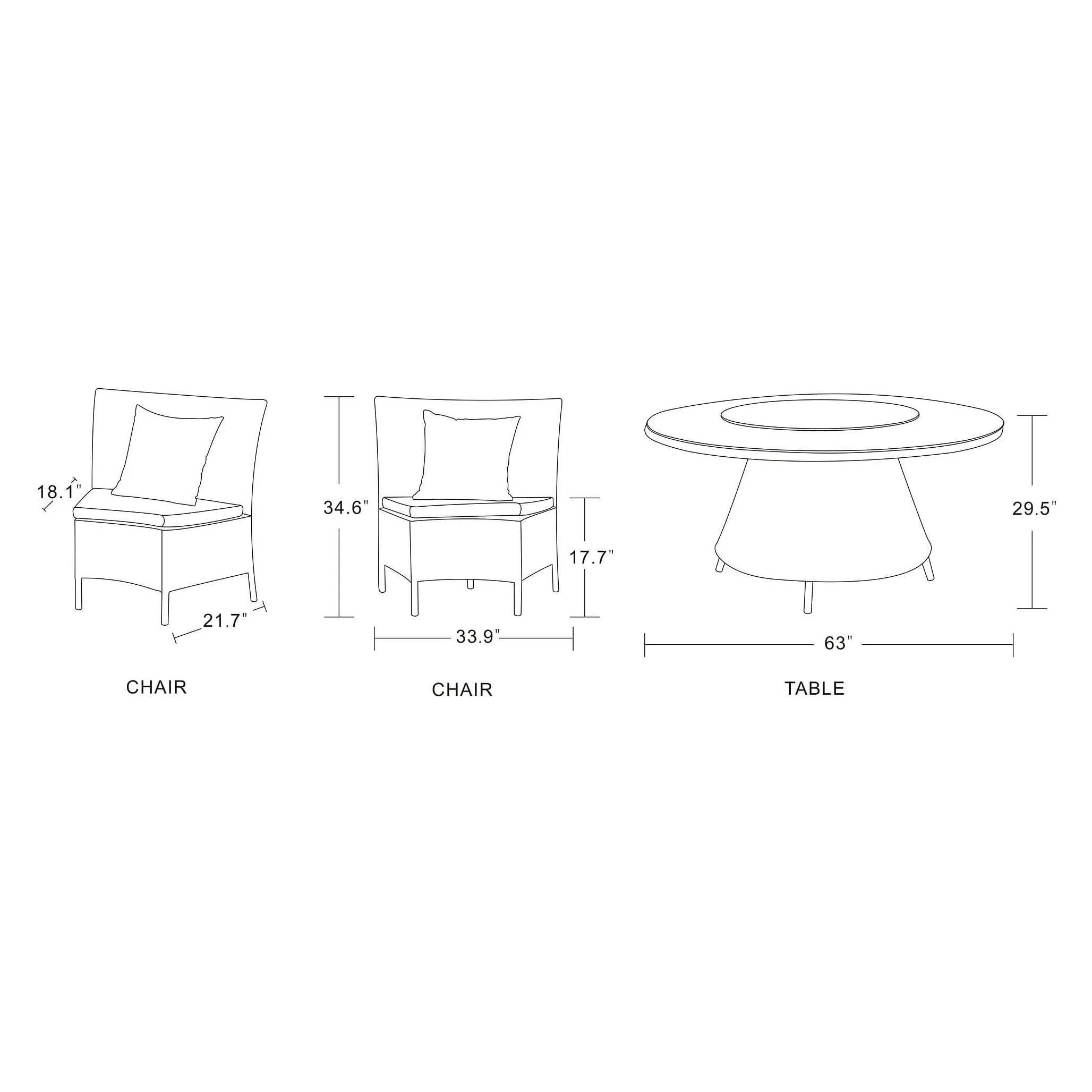 Nightingdale Black 7-Piece Rattan Outdoor Dining Set