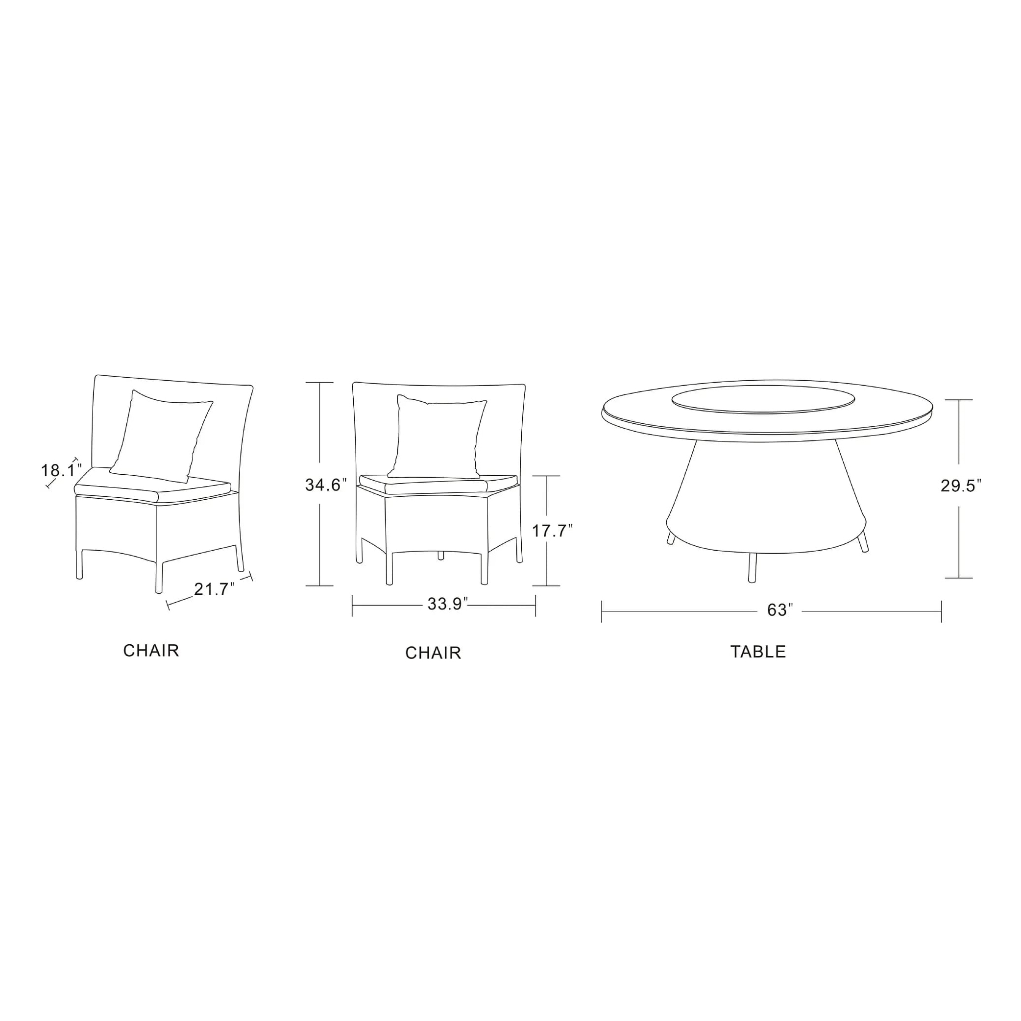Nightingdale Black 7-Piece Rattan Outdoor Dining Set