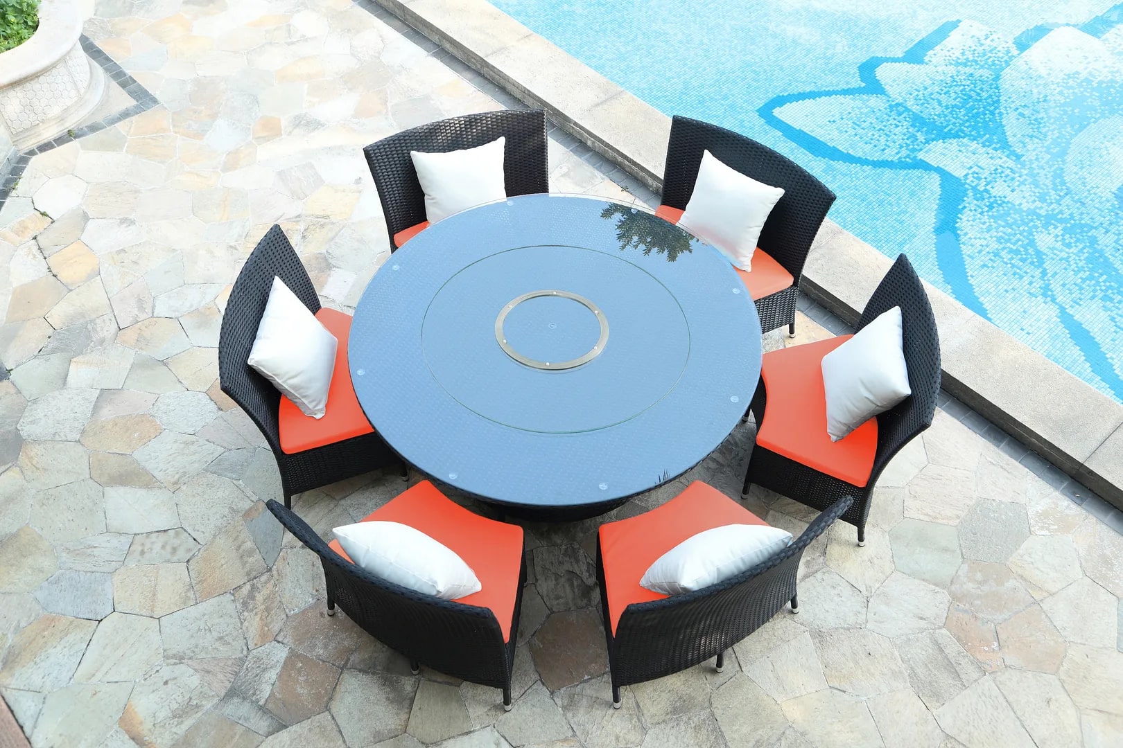 Nightingdale Black 7-Piece Rattan Outdoor Dining Set