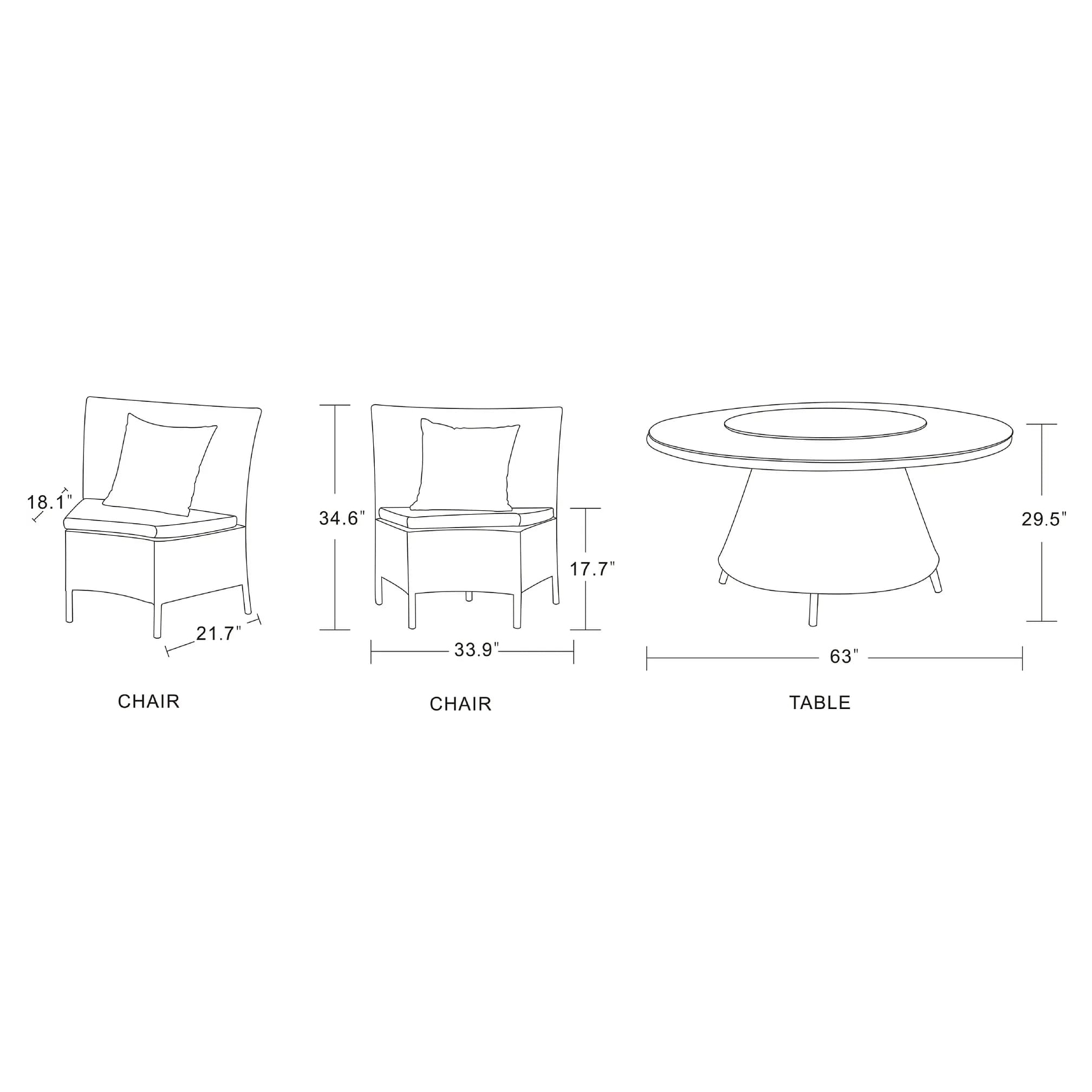 Nightingdale Black 7-Piece Rattan Outdoor Dining Set