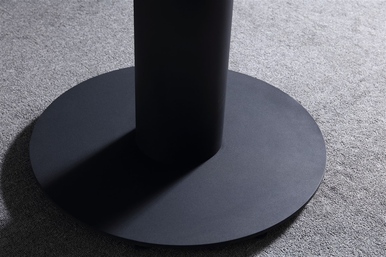 Oden Rotating Extension Dining Table with Carrera Style Porcelain Top