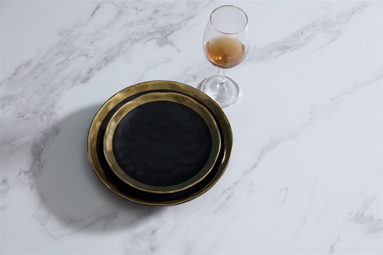 Oden Rotating Extension Dining Table with Carrera Style Porcelain Top