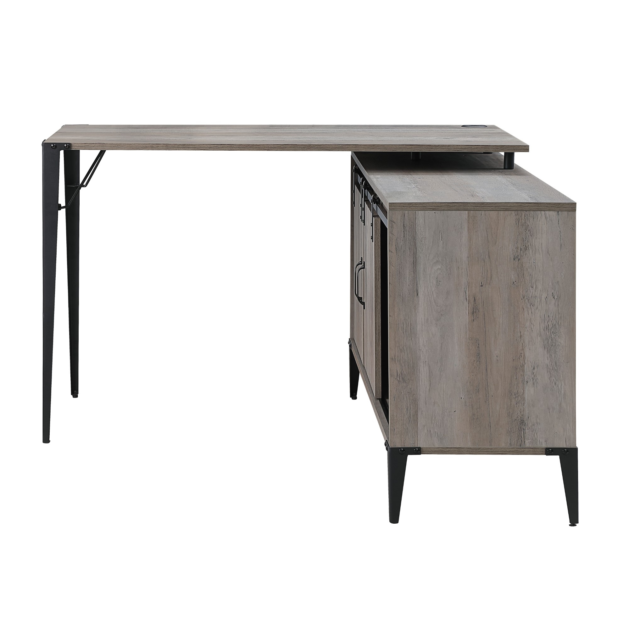 Zakwani 48" x 48" L-Shape Writing Desk w/Cabinet