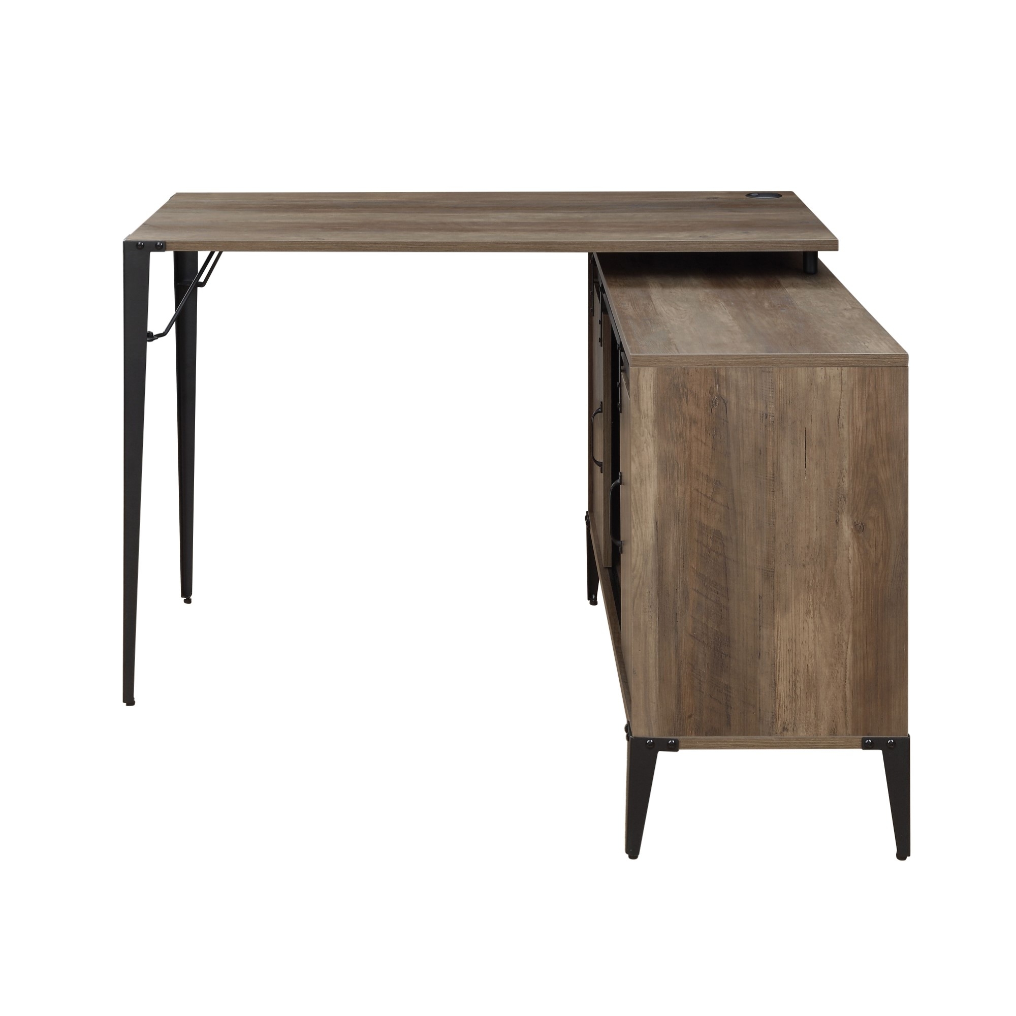 Zakwani 48" x 48" L-Shape Writing Desk w/Cabinet