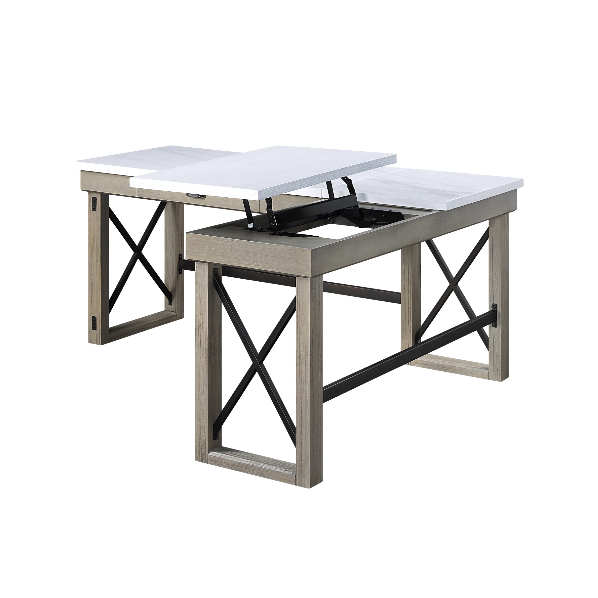 Talmar L-Shape Writing Desk w/Marble Top