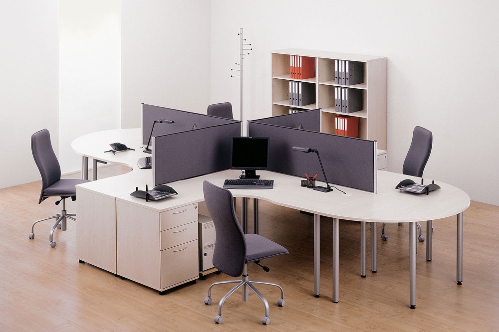 Optima 47.2" Fabric Desk Screen w/Fittings
