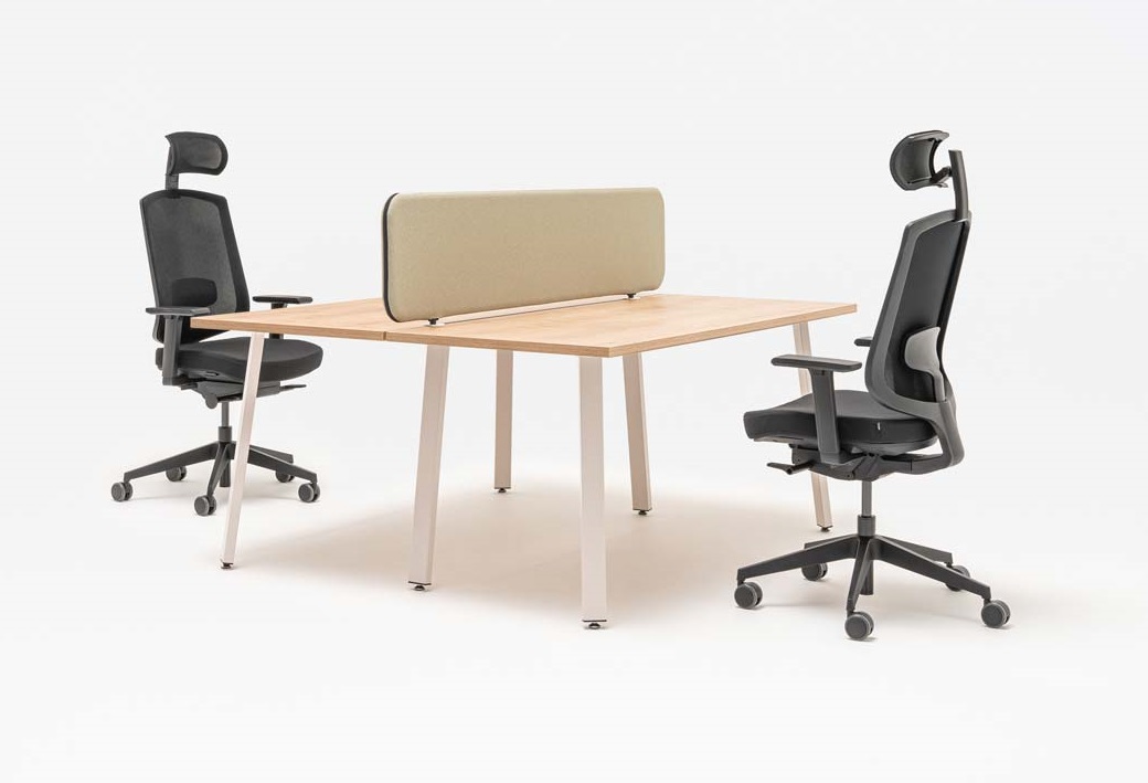 Ogi A Office Straight 2-Desk Bench