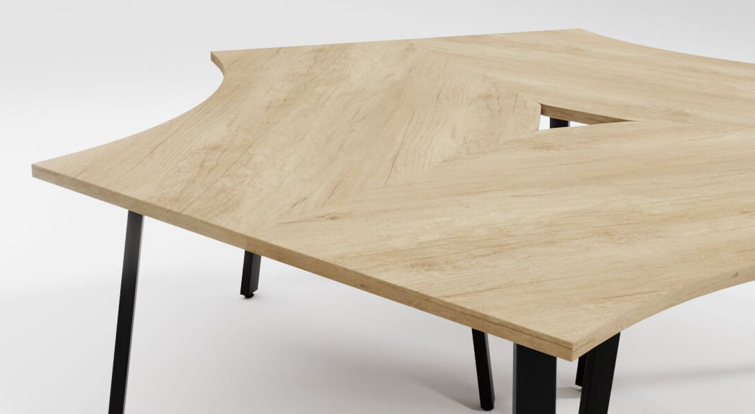 Eternity 3 Person Double Sided Workstation