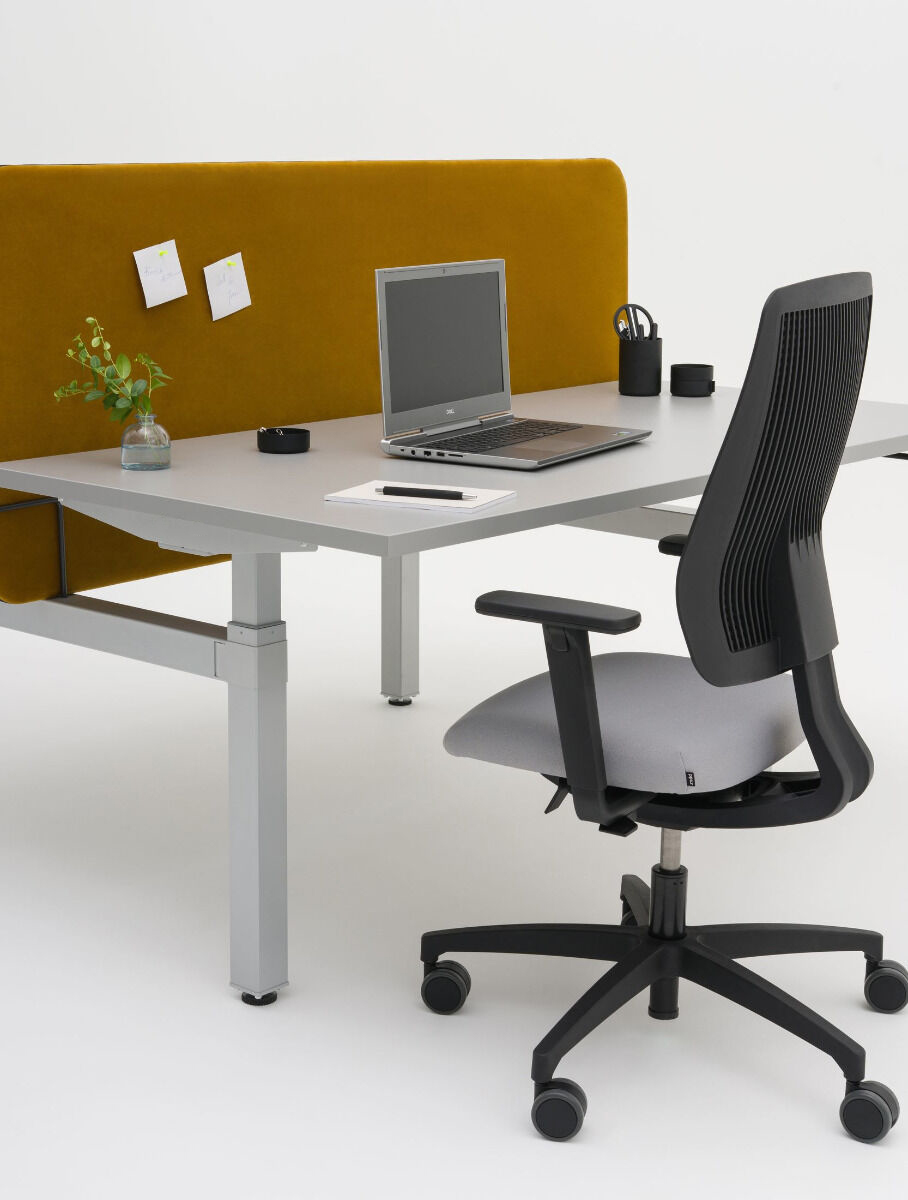 Ogi Drive Manual Height Adjustment Office Bench Desk, W47.2" x D66.5"