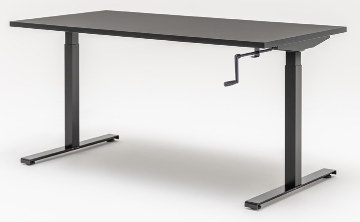 Ogi Drive Manual Height Adjustment Office Single Desk, W62.9" x D31.4"