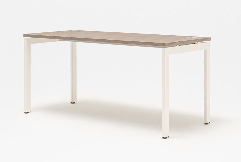 Ogi U Office Single Straight Desk, W62.9" x D27.5"