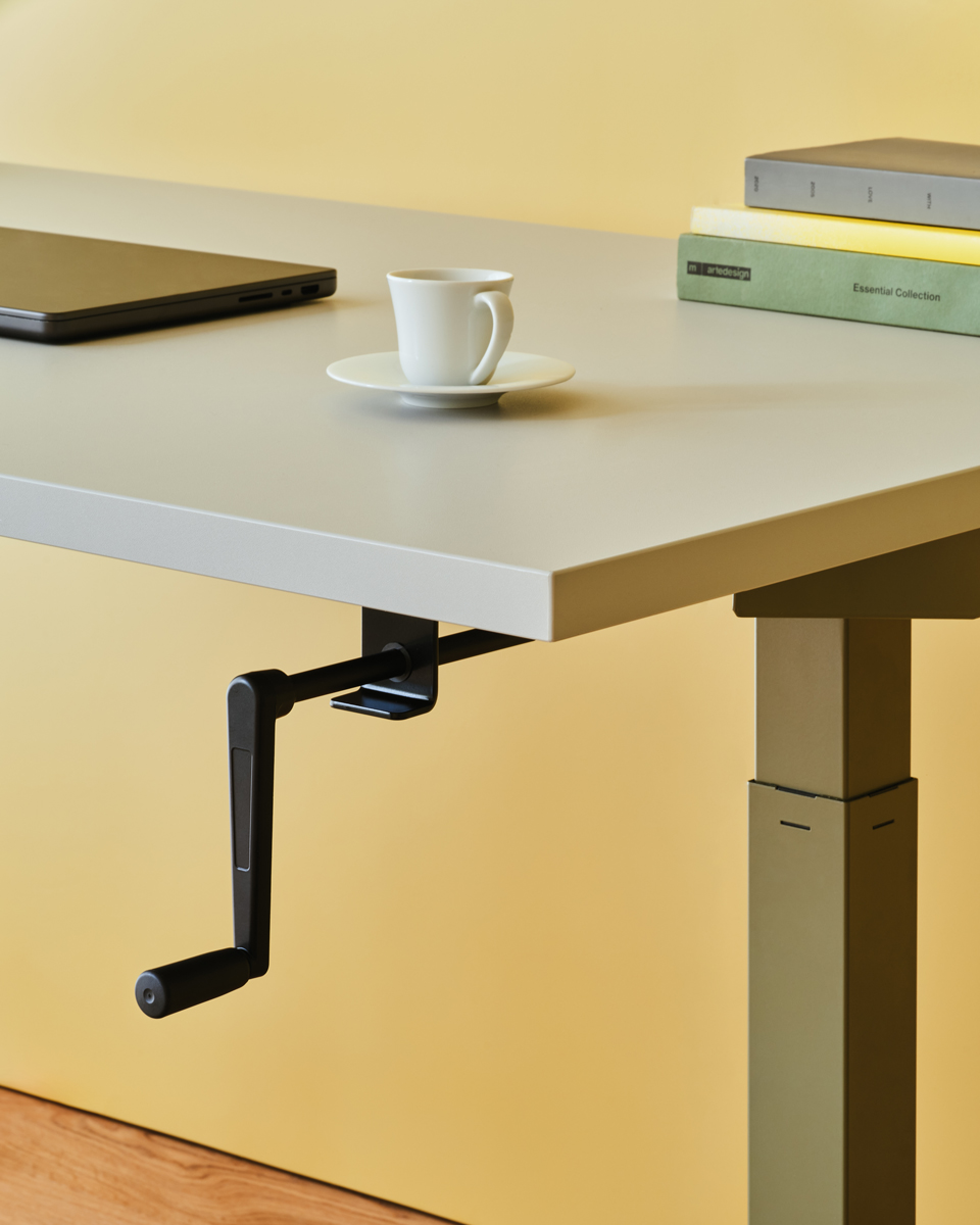 Ogi Drive Manual Height Adjustment Office Single Desk, W47.2" x D31.4"