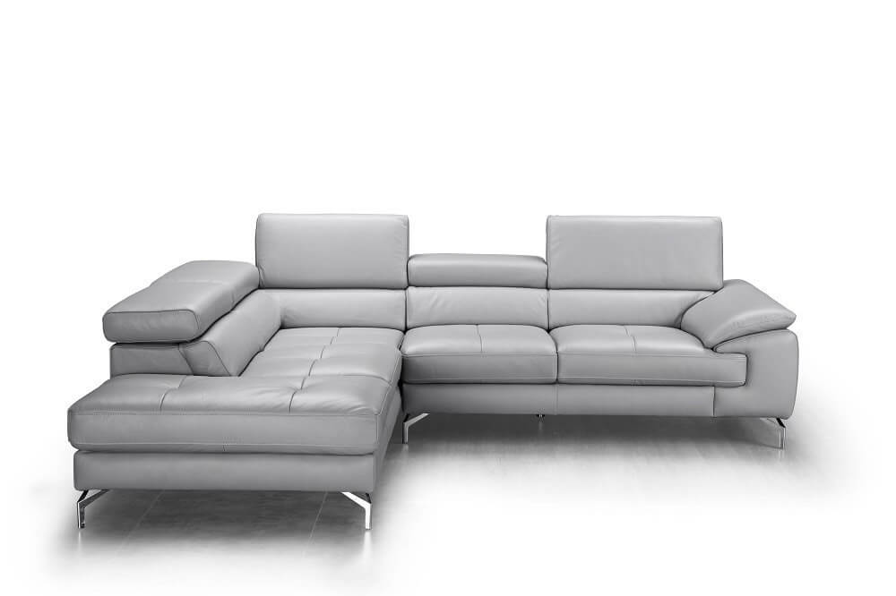 Olivia Premium Leather Left Hand Facing Sectional