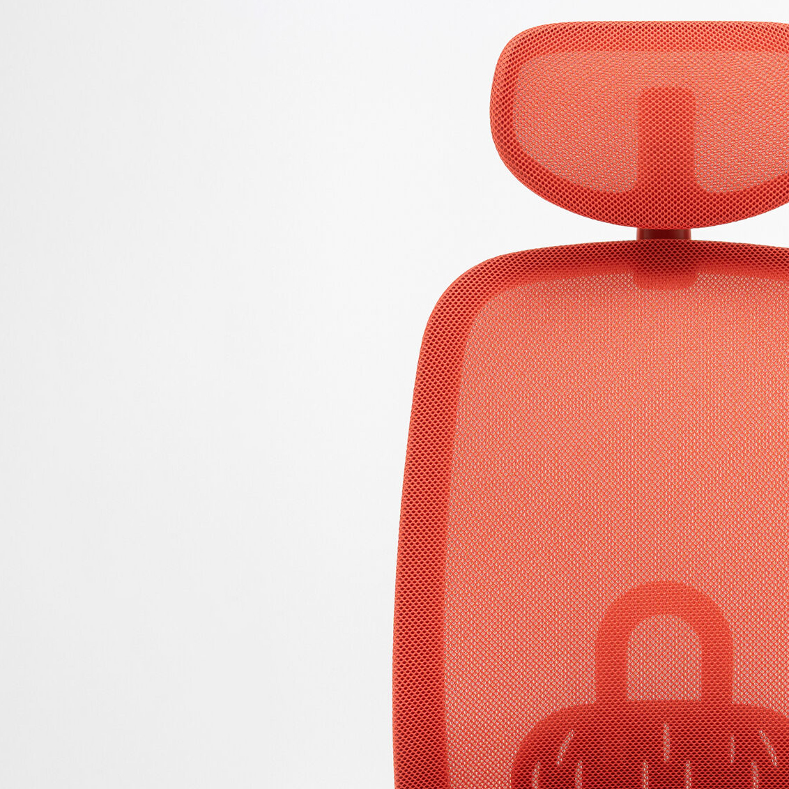 Ollie Office Red Chair Back Mesh