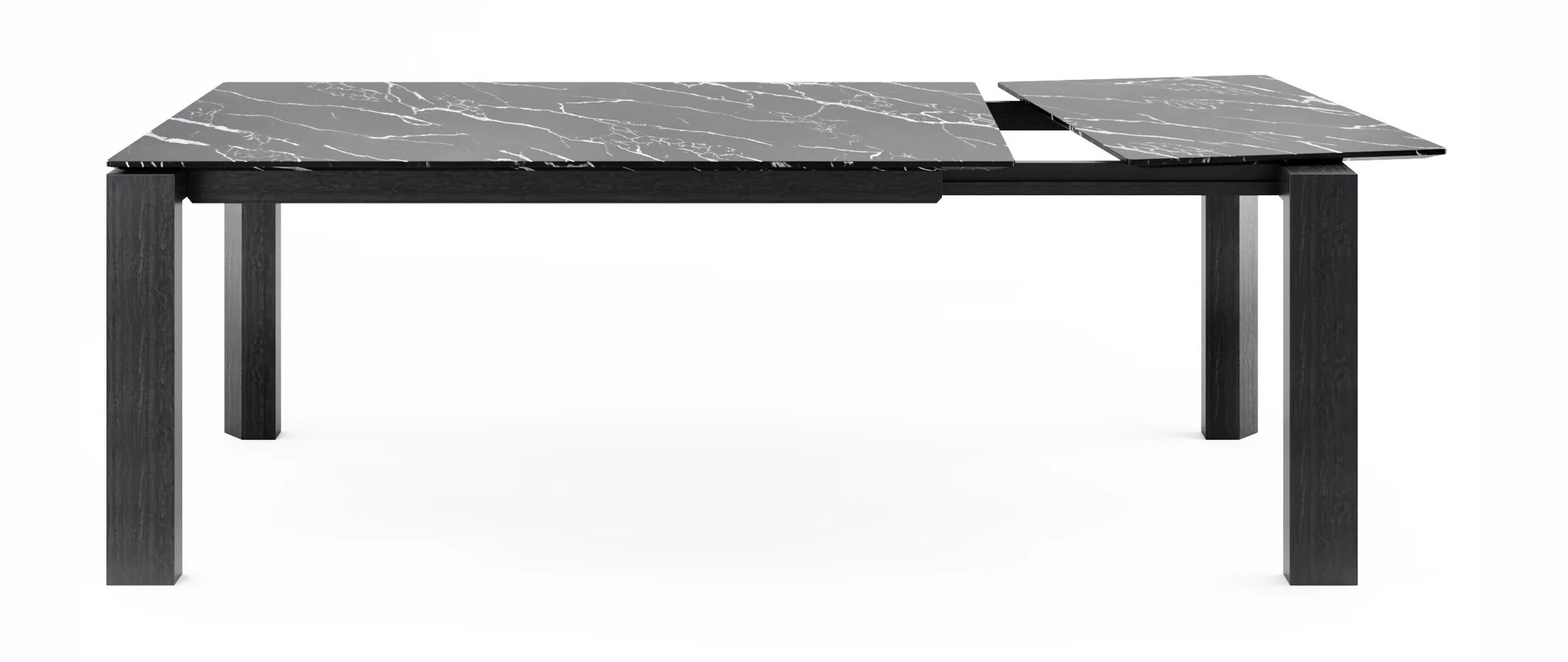 Omnia W70.9"-94.5" Rectangular Ceramic/Wood Veneer Extendable Dining Table