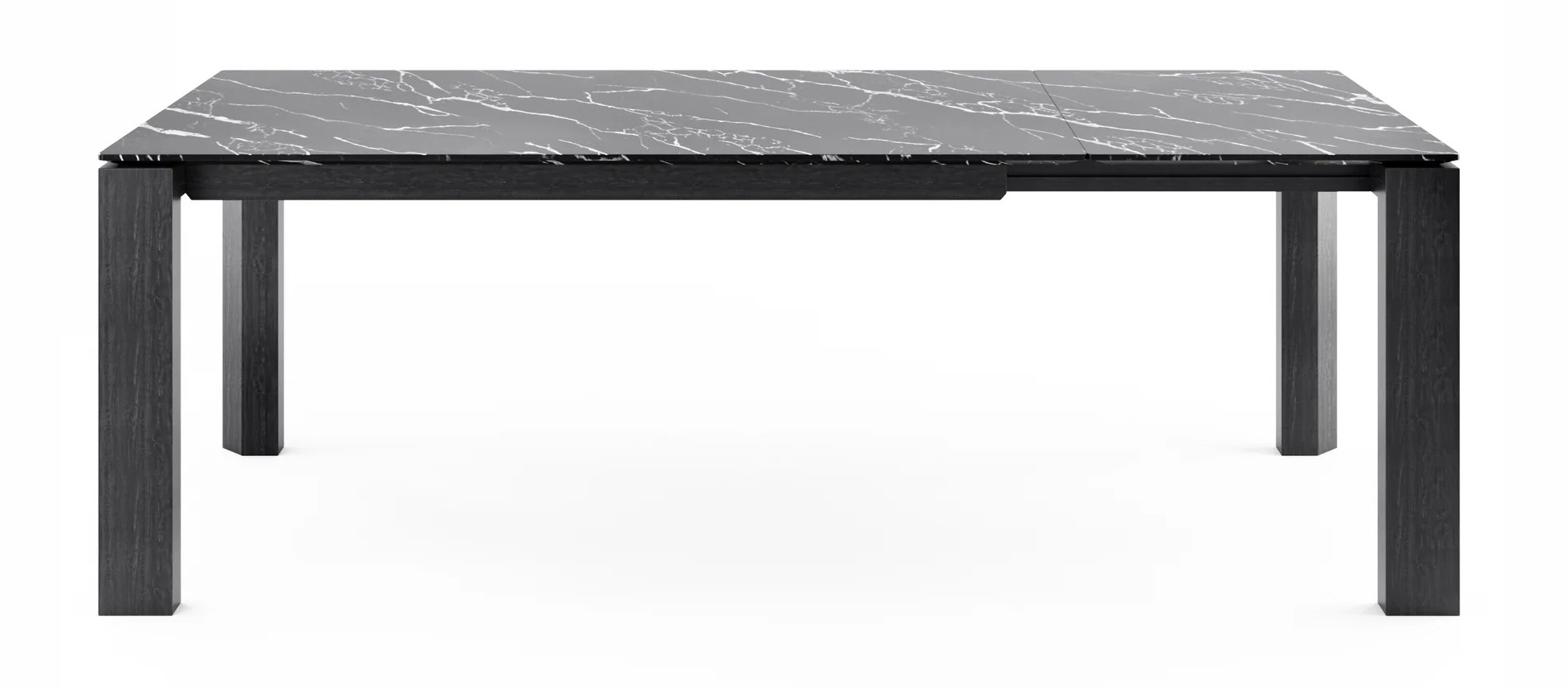 Omnia W70.9"-94.5" Rectangular Ceramic/Wood Veneer Extendable Dining Table