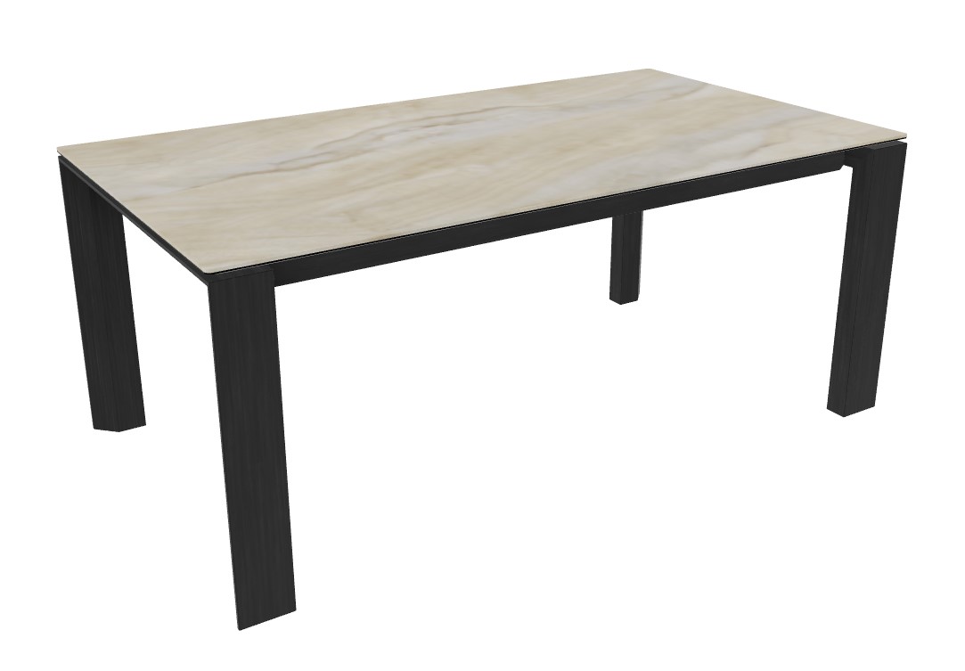 Omnia W70.9"-94.5" Rectangular Ceramic/Wood Veneer Extendable Dining Table