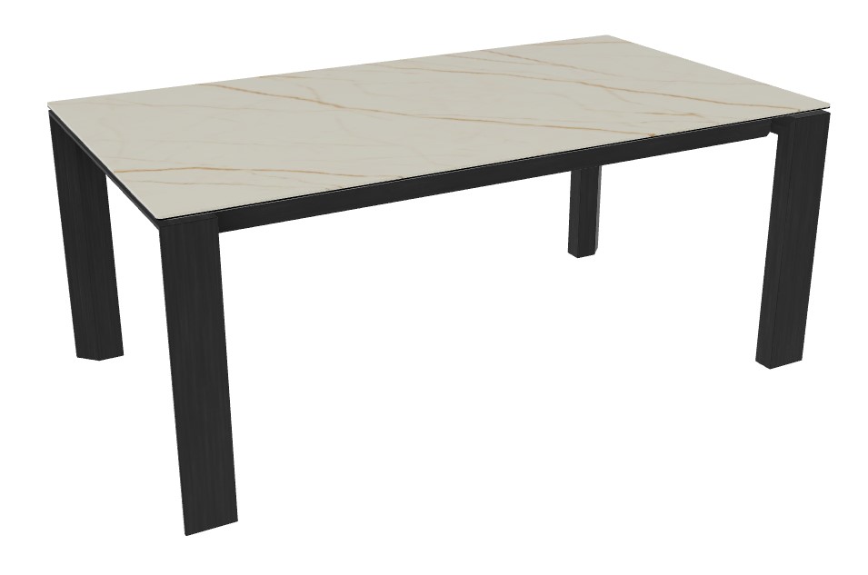 Omnia W70.9"-94.5" Rectangular Ceramic/Wood Veneer Extendable Dining Table