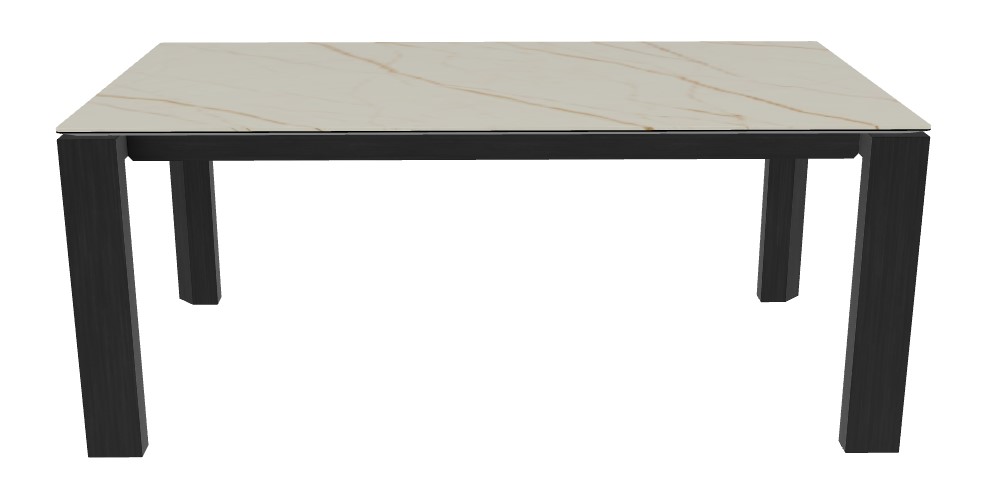 Omnia W70.9"-94.5" Rectangular Ceramic/Wood Veneer Extendable Dining Table