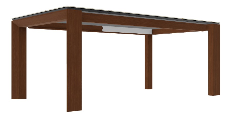 Omnia W70.9"-94.5" Rectangular Ceramic/Wood Veneer Extendable Dining Table